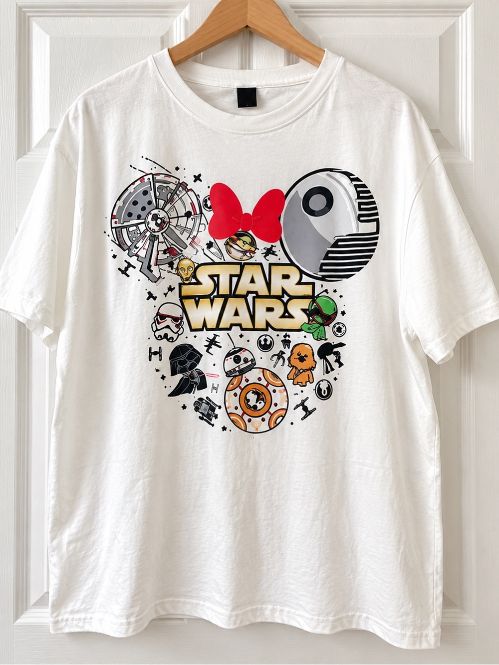 Star Wars/Minnie women’s Graphic Tee - White, XL
